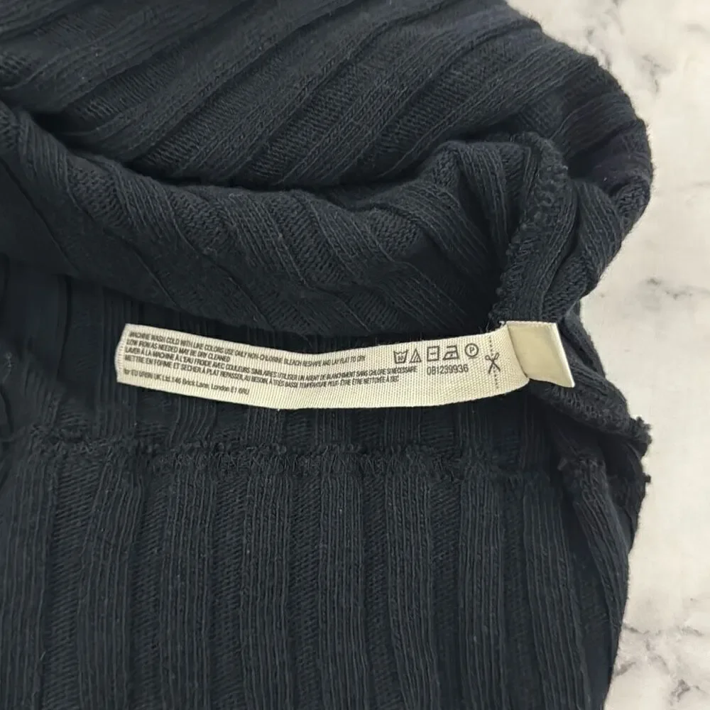 Free People Beach Black Cotton Stevie Pullover XS